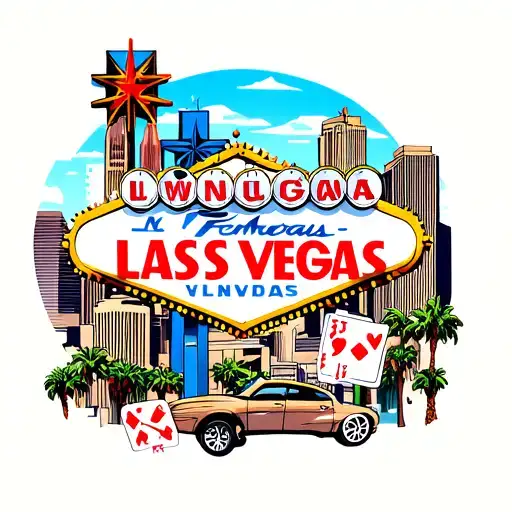 Las Vegas Skyline That's Gambling Themed