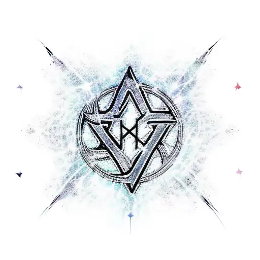 A Mystical Alchemical Symbol Of Transformation Combined With The Silhouette Of A Taekwondo Fighter