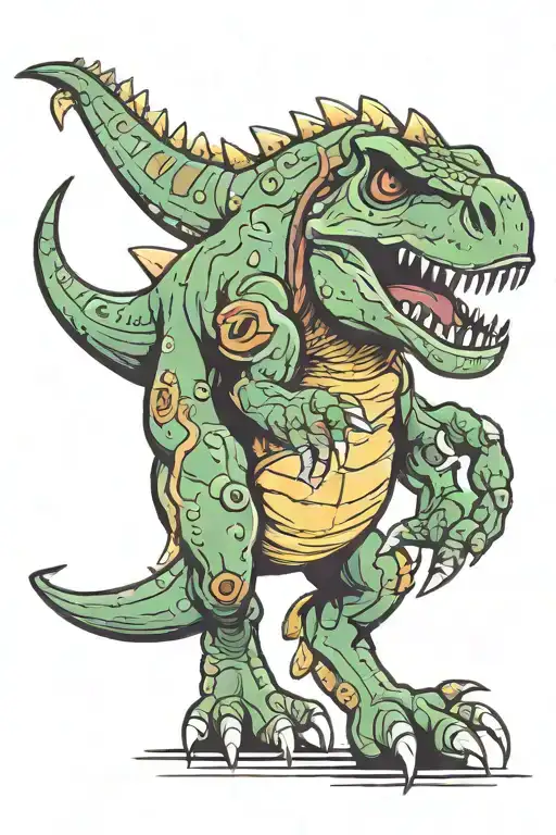 Dinosaur With Human Body