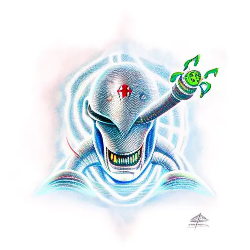 Alien Firefighter Wielding An Espada