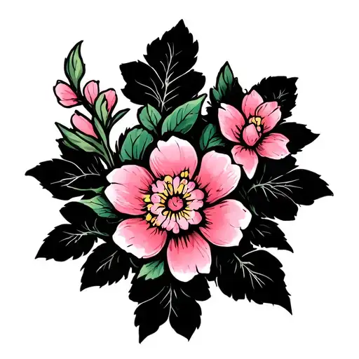 Sakura Tree And Flower