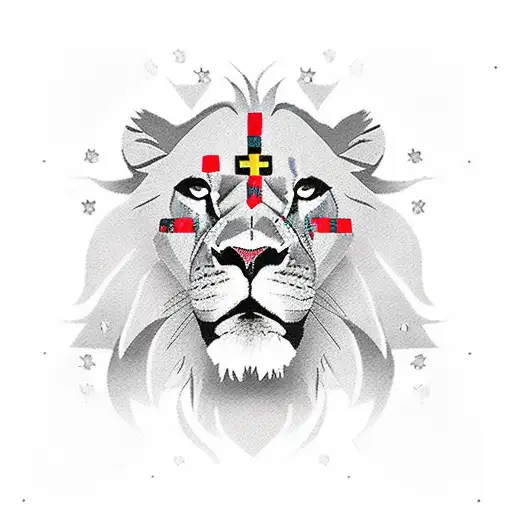 Cross With A Lion Inside