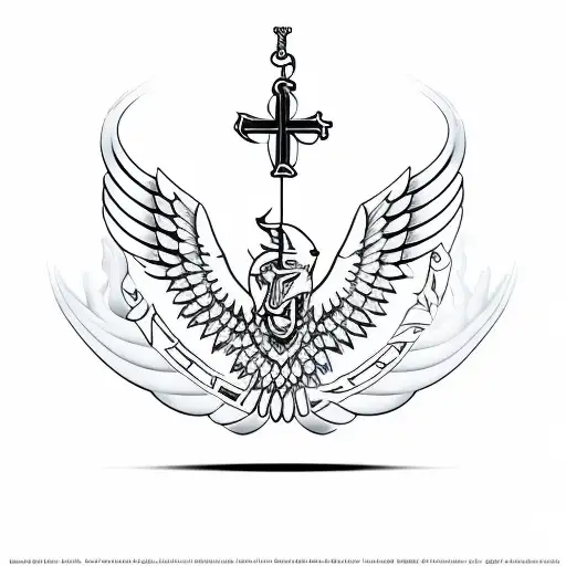 Minimalist Stoic Cardinal Virtues Discipline Justice Wisdom Courage Symbols Cross X