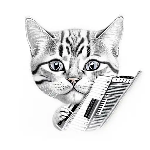 Cat Playing Accordion