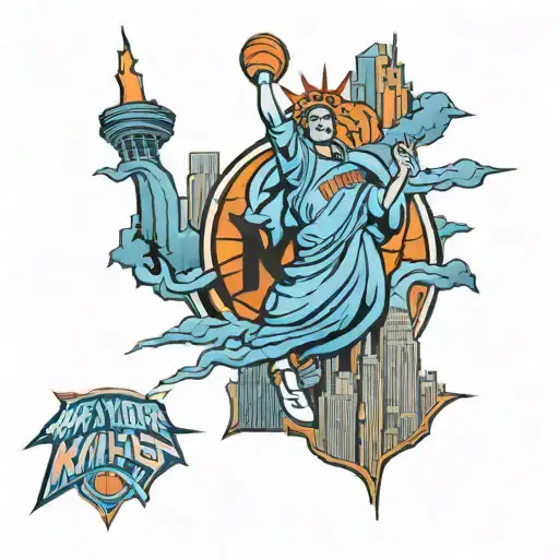 New York Knicks And Skyline