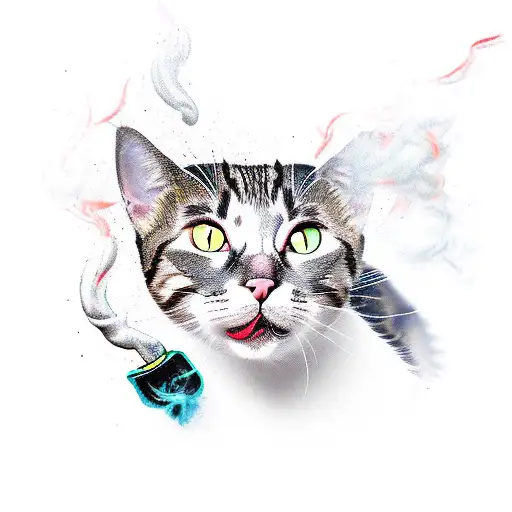 Cat With Smoke