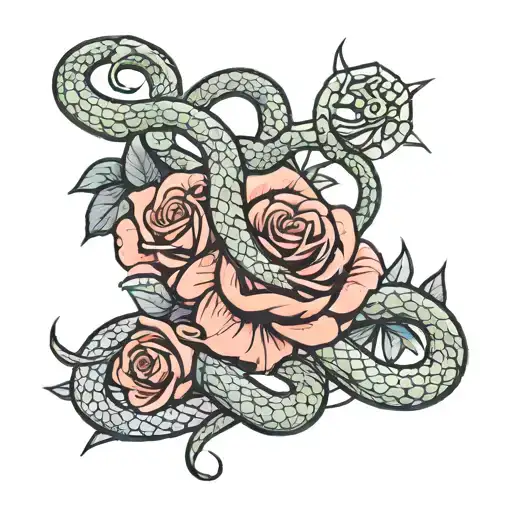 Rose And Snake