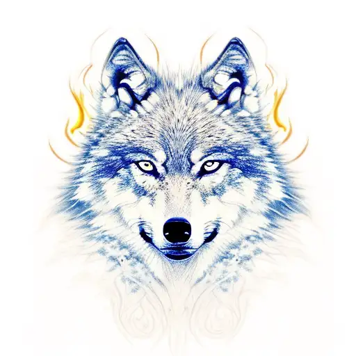 Wolf With Fire And Paranormal
