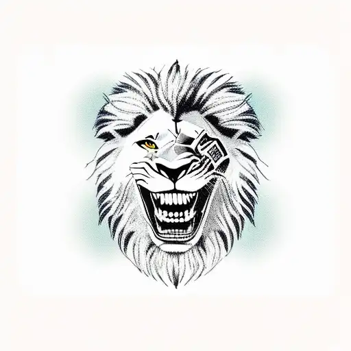 Joker And Lion And Table Tennis