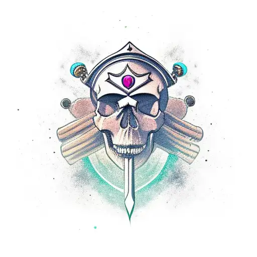 Minimal Skull With Crown