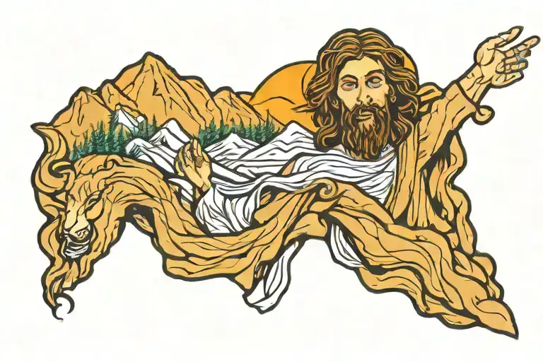 Jesus And Mountains