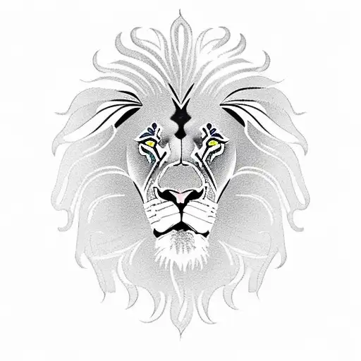 Lion With Mane Made Of Paisley's And The Sun Incorporated