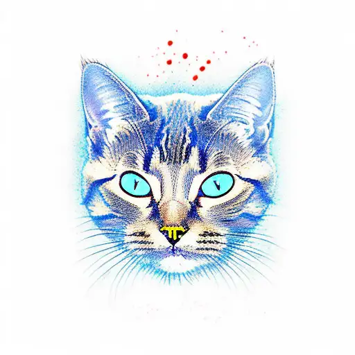 A Cat Drink Russian Vodka