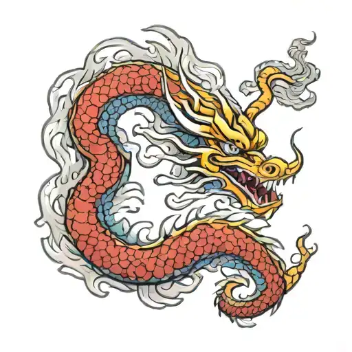 Chinese Dragon Coiled