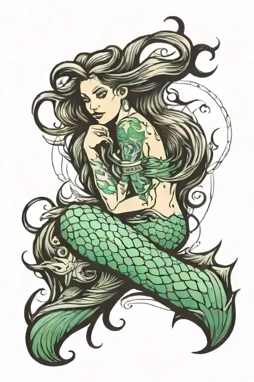 Mermaid Pices Zodiac Sign