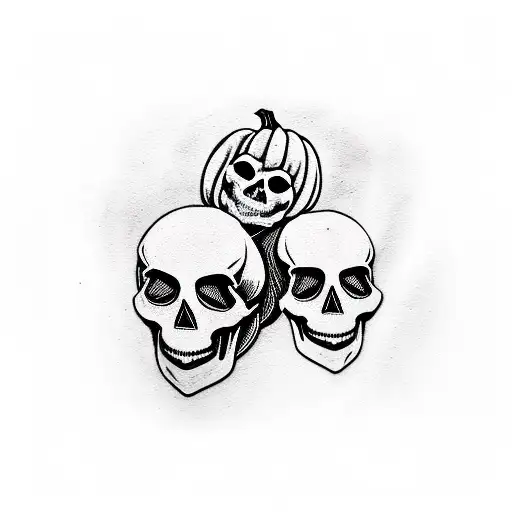 Motionless In White Pumpkin And Skull