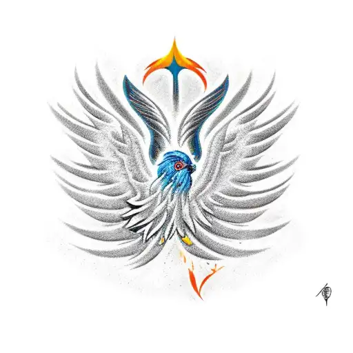 Phoenix Wings Turning Into Ash