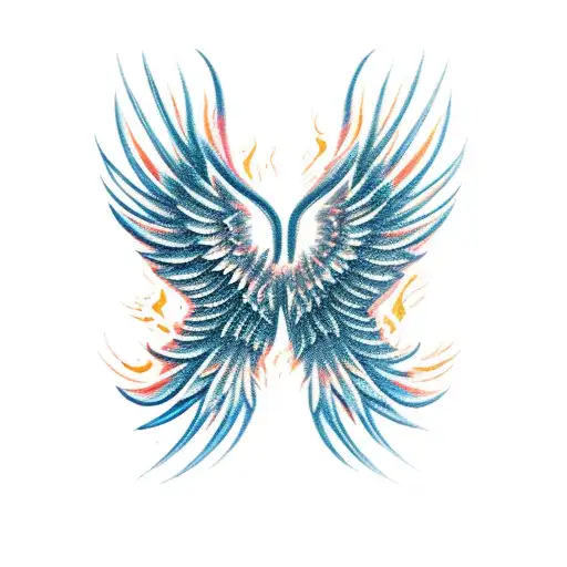Phoenix Wings Into Ash