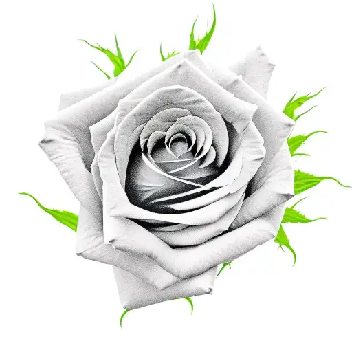 Rose With Barbed Wire Instead Of Stem