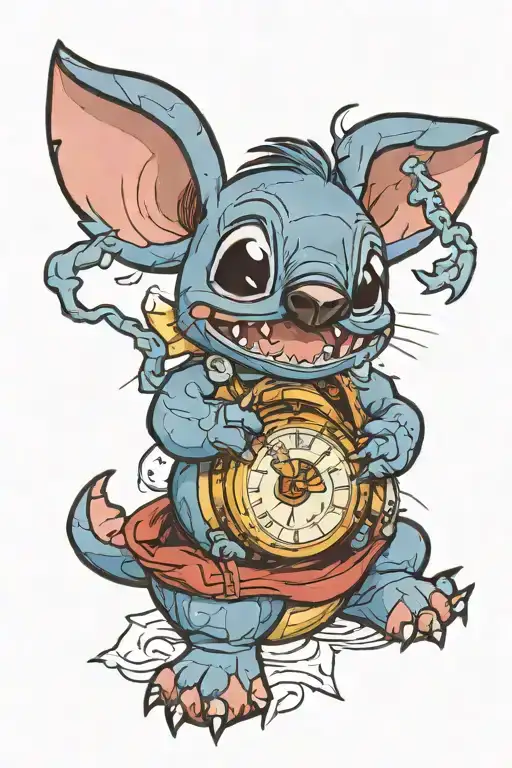Stitch Holding Clock