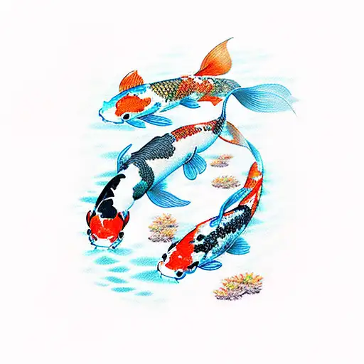 Koi Fish In A Forrest