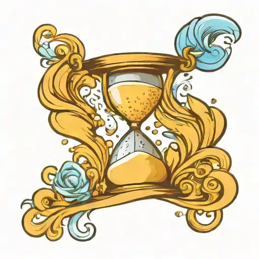 Hour Glass With Sand And Water