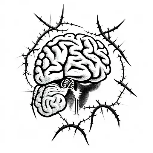 Brain With A Crown Of Thorns