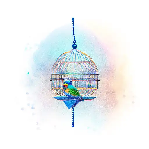 A Bird In An Open Cage