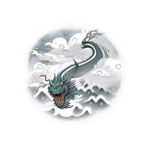 A Vinyl Record With A Fantasy Landscape And A Dragon Flying Over It