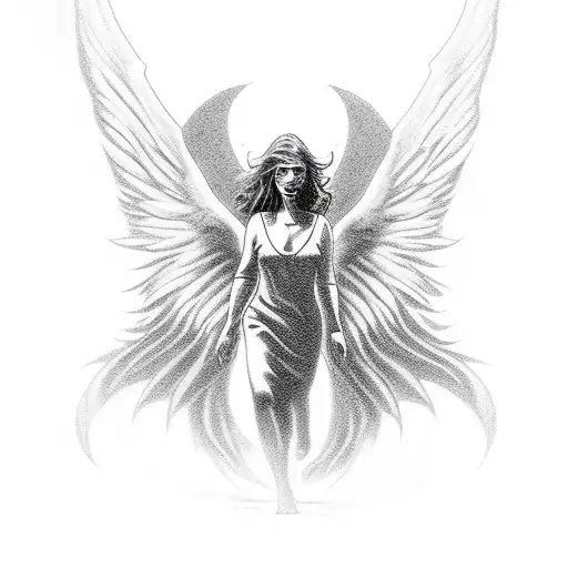 Angel Rising From Hell