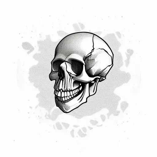 Skull With Hand That Smothers Face