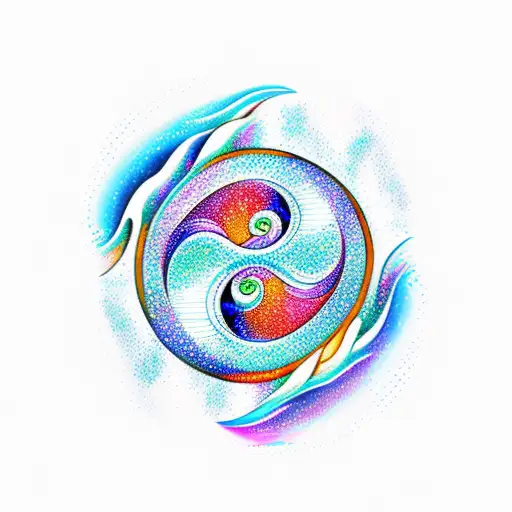 Ocean Wave And Beach Yin Yang