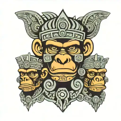 Aztec Apes Hear No Evil See No Evil Speak No Evil
