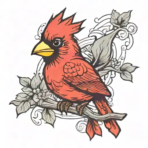 Comedy Tragedy Cardinal Bird