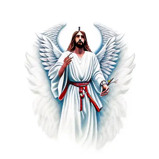 Create A Tattoo Design Inspired By The Angel Gabriel And Portugal