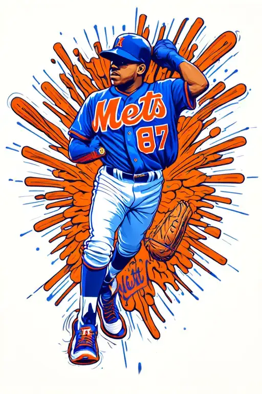 New York Mets Blue And Orange Flowing Through My Veins