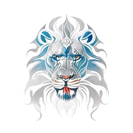 A New-school Style Tattoo Of A Roaring Palmeiras Lion