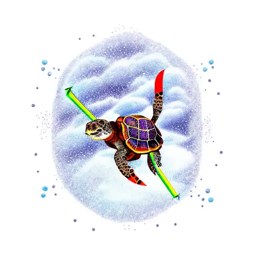 Skiing Turtle