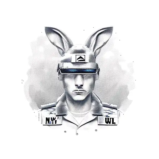 Military Guy With Rabbit