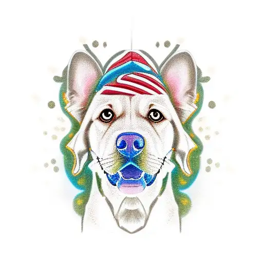 Golder Retreiver Dog Head Outline