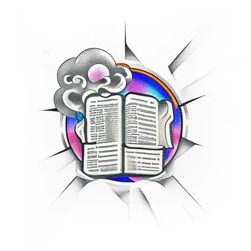 Scroll With Clouds And Bible Verse