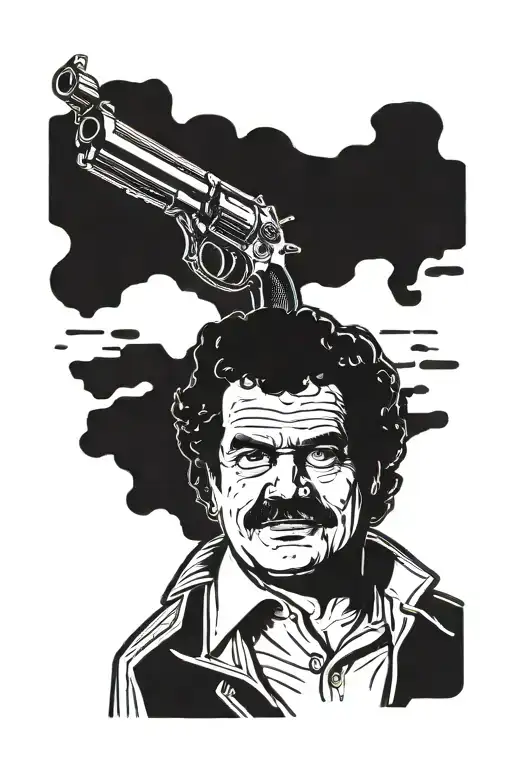 Pablo Escobar With A Gun