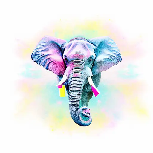 Pink Elephant Holding An Ak47