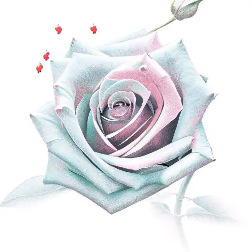 Rose With Date On The Stem