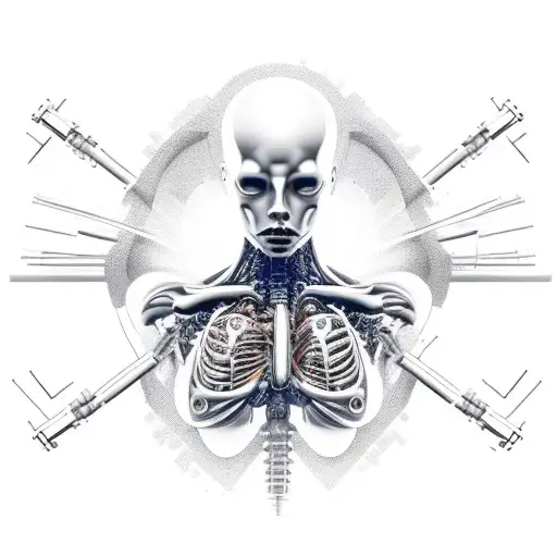 Biomechanical Vector Design Black And Grey