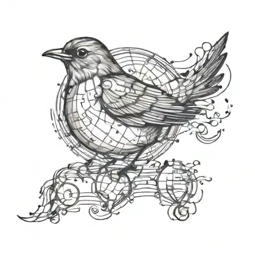 Map Of The World In The Shape Of A Robin Sitting