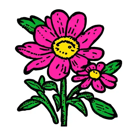 Keith Haring Inspired Little Flower