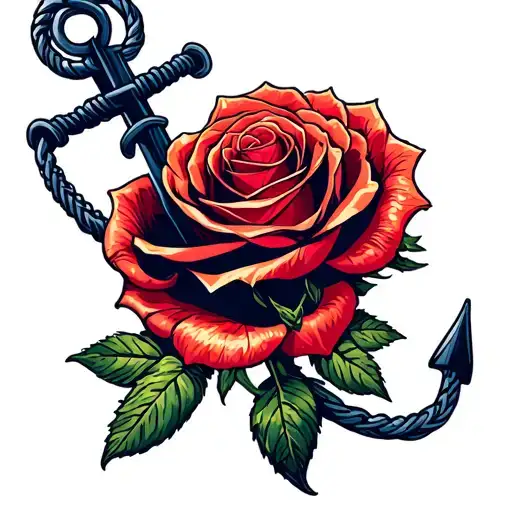 Anchor Fishing Net Rose