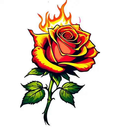Flaming Rose