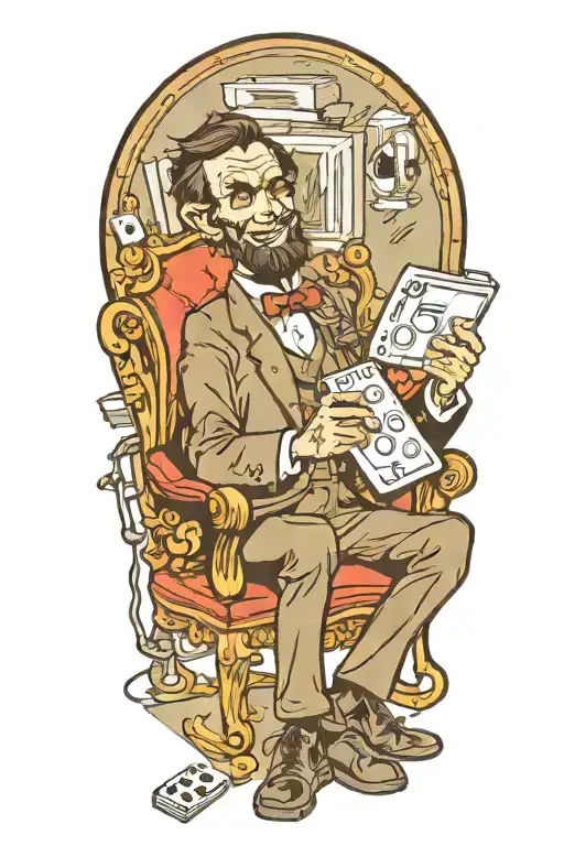 Abe Lincoln Playing Playstation